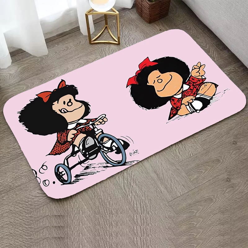 

Rug for Bedroom Mats Mafalda Door Mat Non-slip Kitchen Mat Home Decoration Custom Entrance Carpet Living Room Rugs Welcome Deal