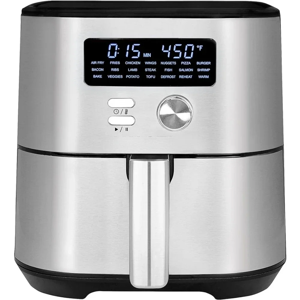 Kalorik MAXX® Digital Air Fryer FT 47823 BKSS | 6-Quart Oilless Air Fryer with 7 Cooking Functions | LED Displaook