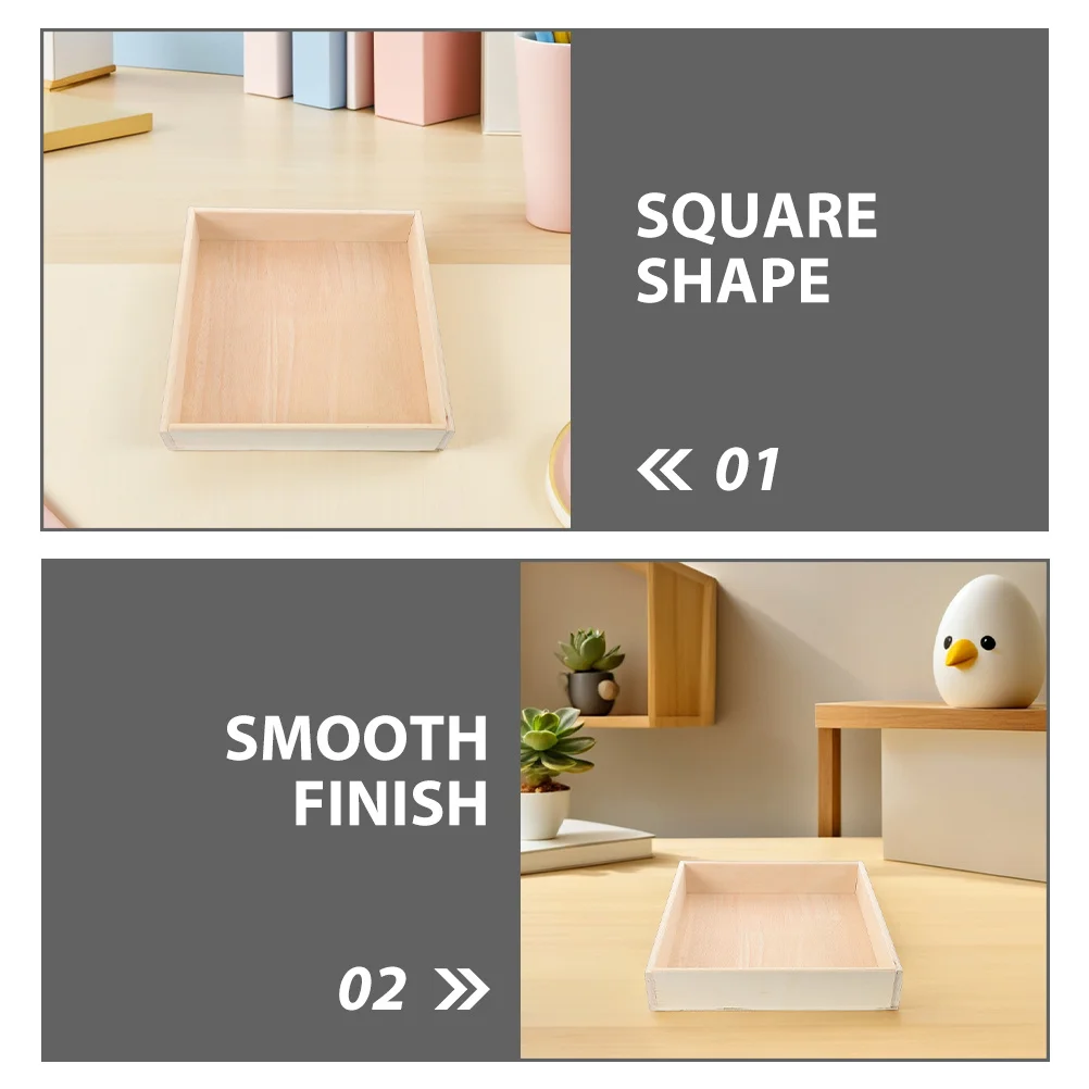 Houten zandspeelbak voor kinderen Zandbak voor peuters Vierkant ontwerp Montessori zandbak voor gebruik binnen en buiten - Zandbak voor kinderen