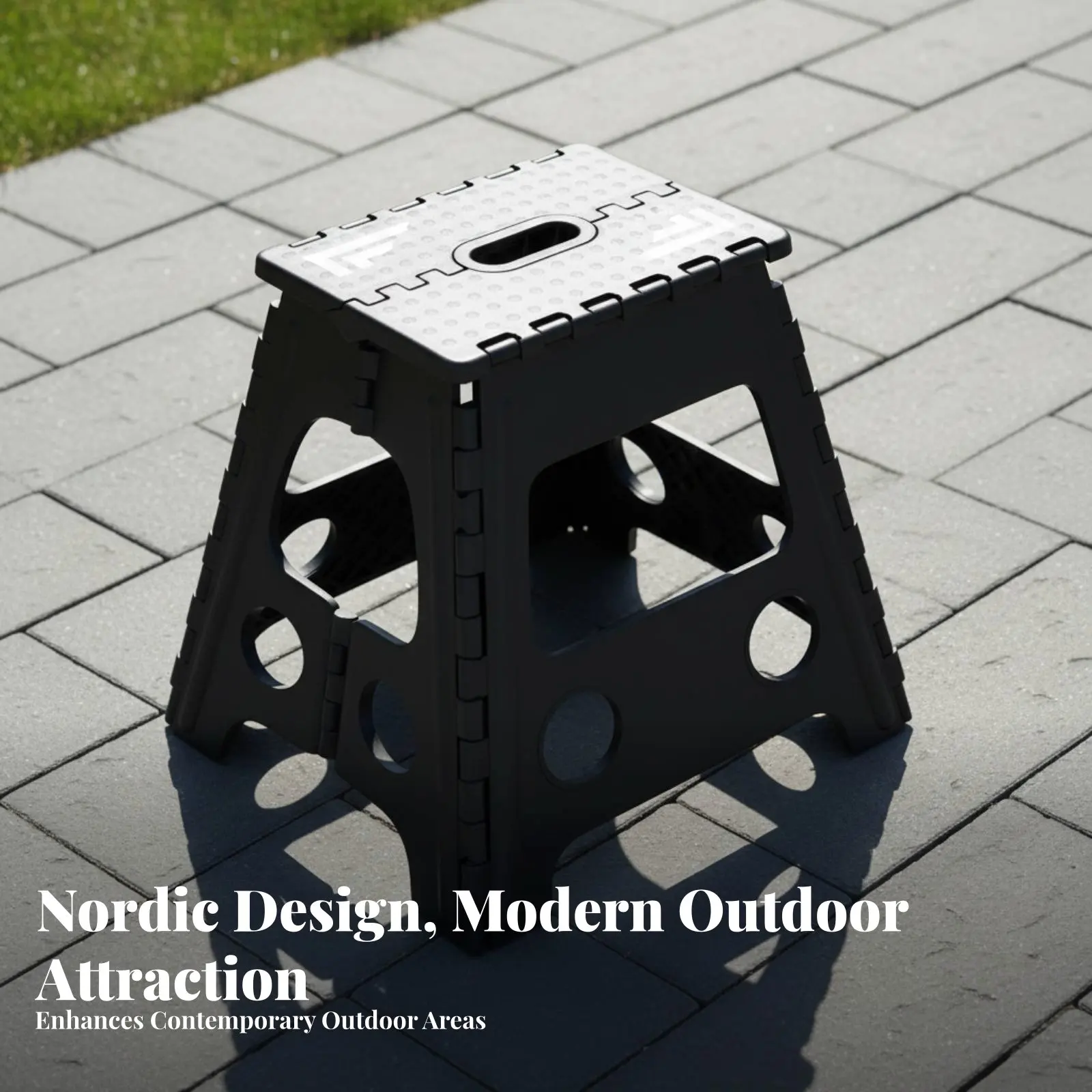 

foldable Stool with Handle Foldable Design Telescopic Stool Thickened Construction Lightweight for Adults, Hikers, outings
