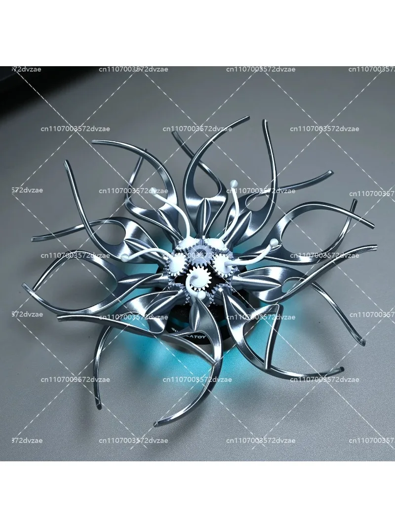 RGB Flower Light, Modern Visual Art LED Lamp for Desk Wall Decor, Colorful Mechanical Everlasting Flowers