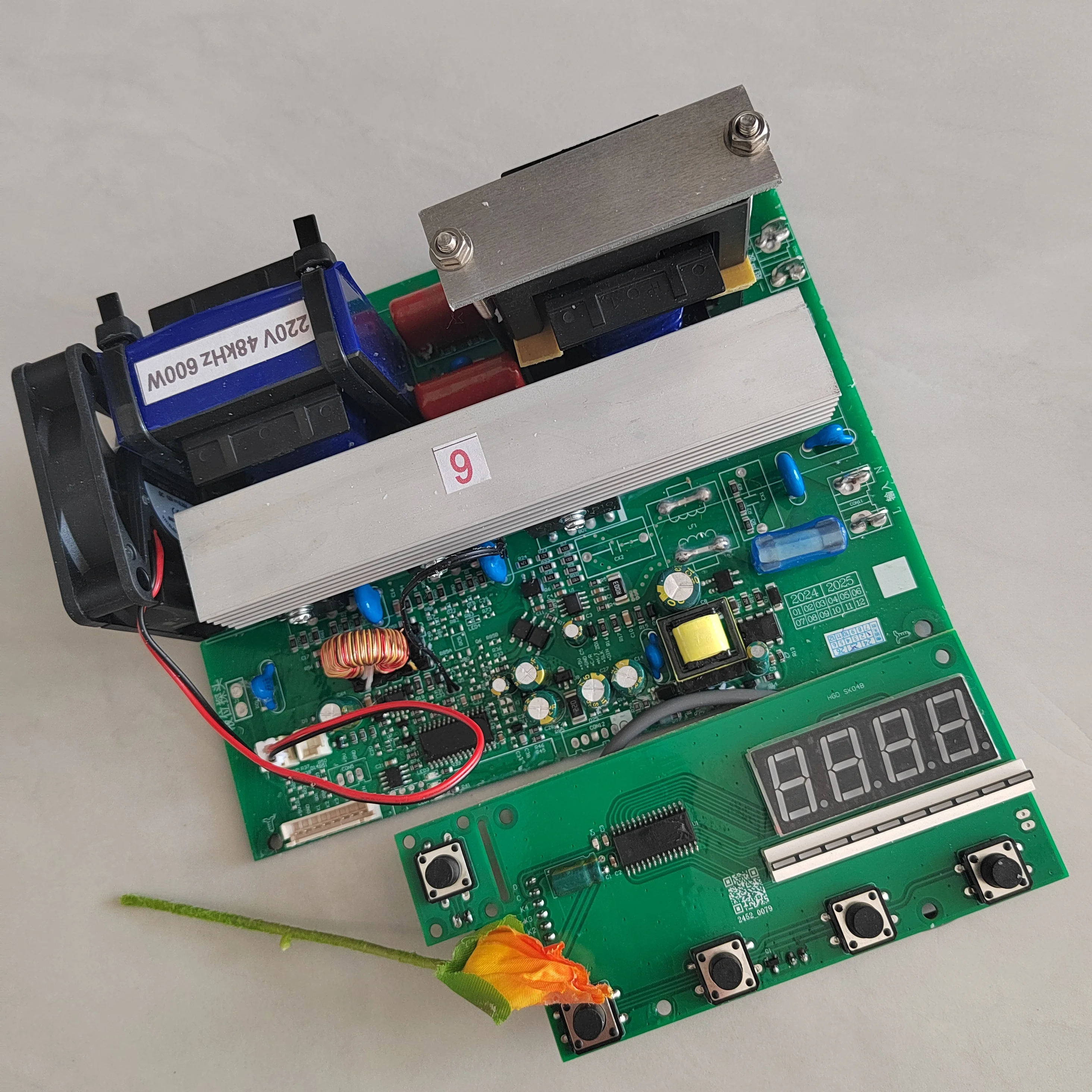 Circuito generatore di ultrasuoni scheda PCB driver ad ultrasuoni 25KHZ 400W con timer scheda display e regolazione dell'alimentazione