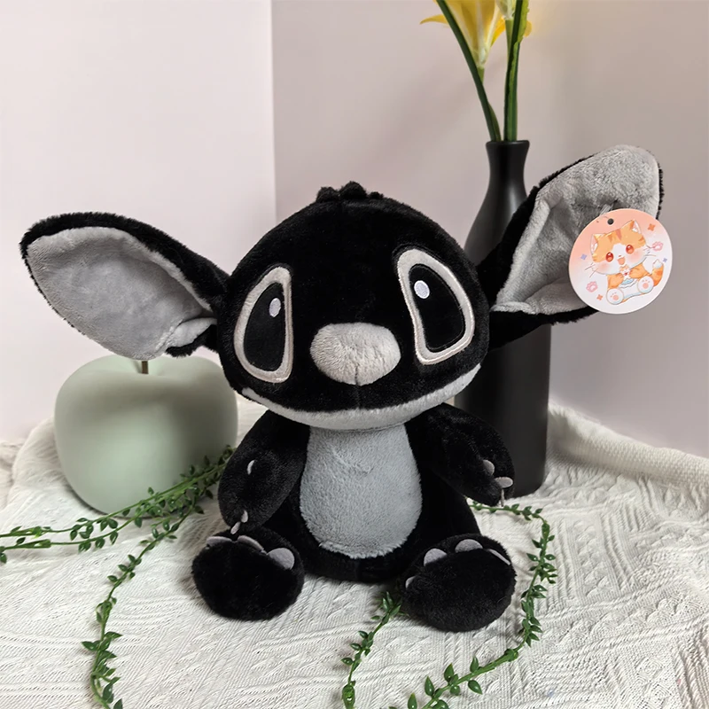 

22CM Disney Black Lilo and Stitch Xmas Plush Toys Cartoon Anime Stuffed Kawaii Soft Stich Doll Plushie Kids Birthday Gifts