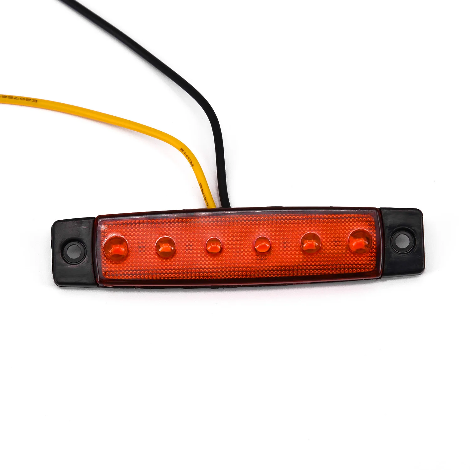 6 LED Indicatore di posizione laterale per rimorchio per camion per auto Luci posteriori Lampada di sicurezza Ambra 12V Alta qualità, basso consumo energetico