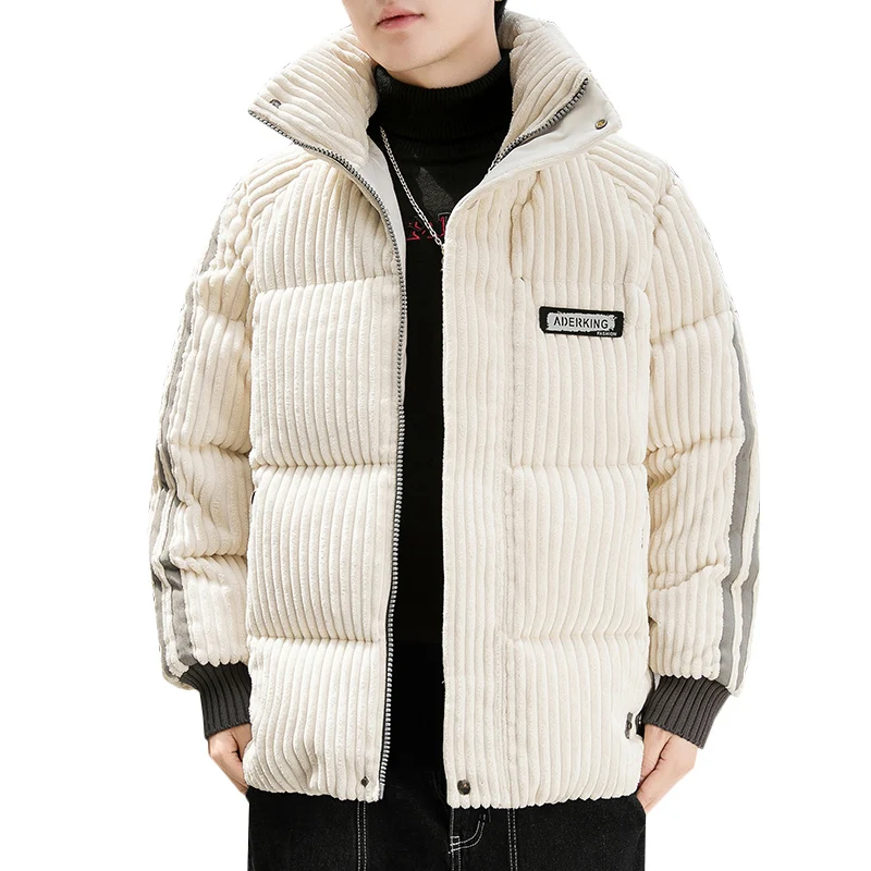 Top Grade Men's 90% White Duck Down Jackets 2024 Winter Casual Solid Striped Warm Short Puffer Coats Outwear Thicken Down Parkas