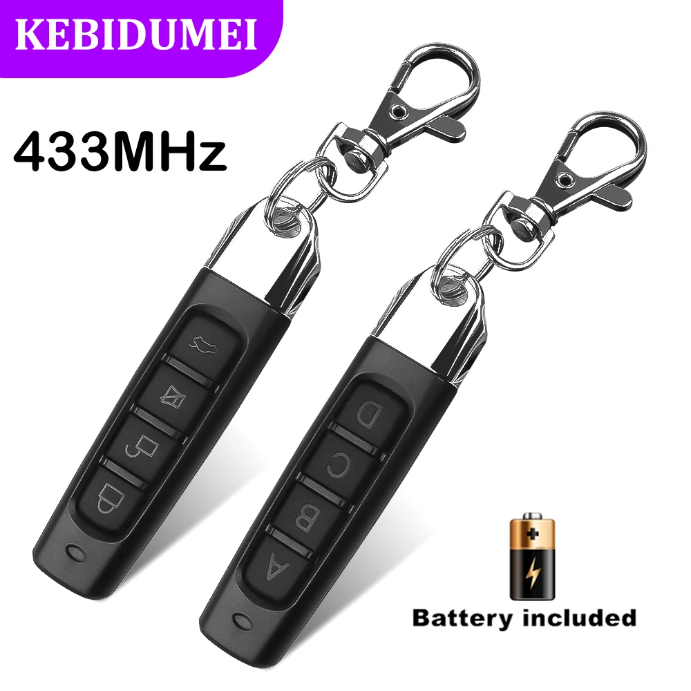 433MHz Clone Remote Control Universal 4Key RF Copy Remote Control Garage Gate Door Opener Remote Key Duplicator for Home Safety