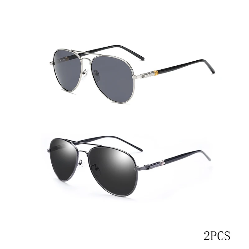Mannen En Vrouwen Gepolariseerde Zonnebril Gekleurde Reflecterende Bril Driving Zonnebril Zwarte Unisex Pilot Lenzen Uv400