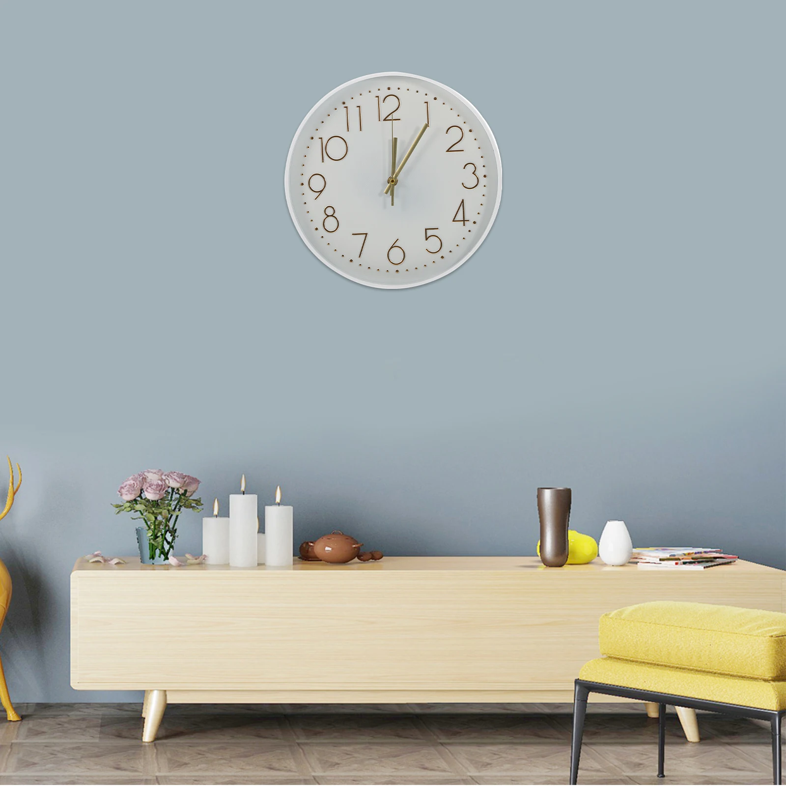 

Wall-mounted Clock Clocks for Home Decor Elegant Large Room Mute Office