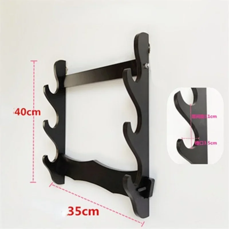 Wall Katana Support Sword Holder Wooden Wall Mount Multi-layer Stand Umbrella Rapier Shelf Display Support Weapon Bracket Holder