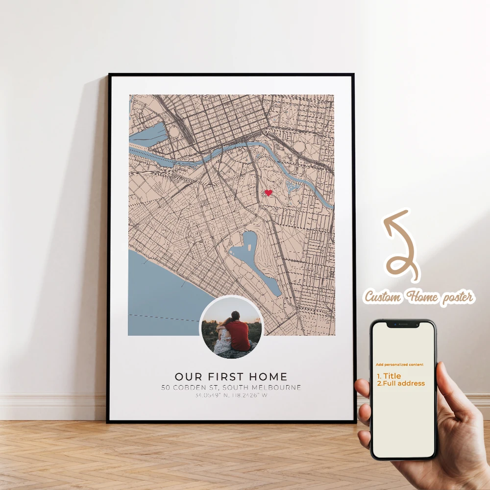 

1pcs Customized Family Map Posters And Photos Wall Art Prints Canvas Painting Poster Picture For Living Room Home Decor