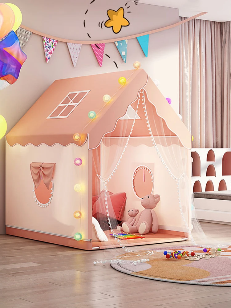 

1.3M Children Large Tent Toy Wigwam Folding Kids Tent Tipi Baby Play House Girls Pink Princess Castle Child Room Decor Gifts