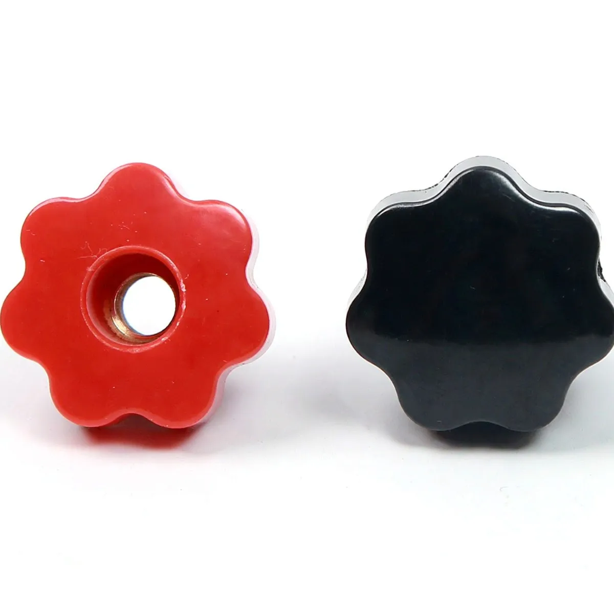 Black Bakelite Plum Blossom Hand Knob Nut M4-M16 Star Clamping Handle Nuts Through Hole Blind Hole for Furniture