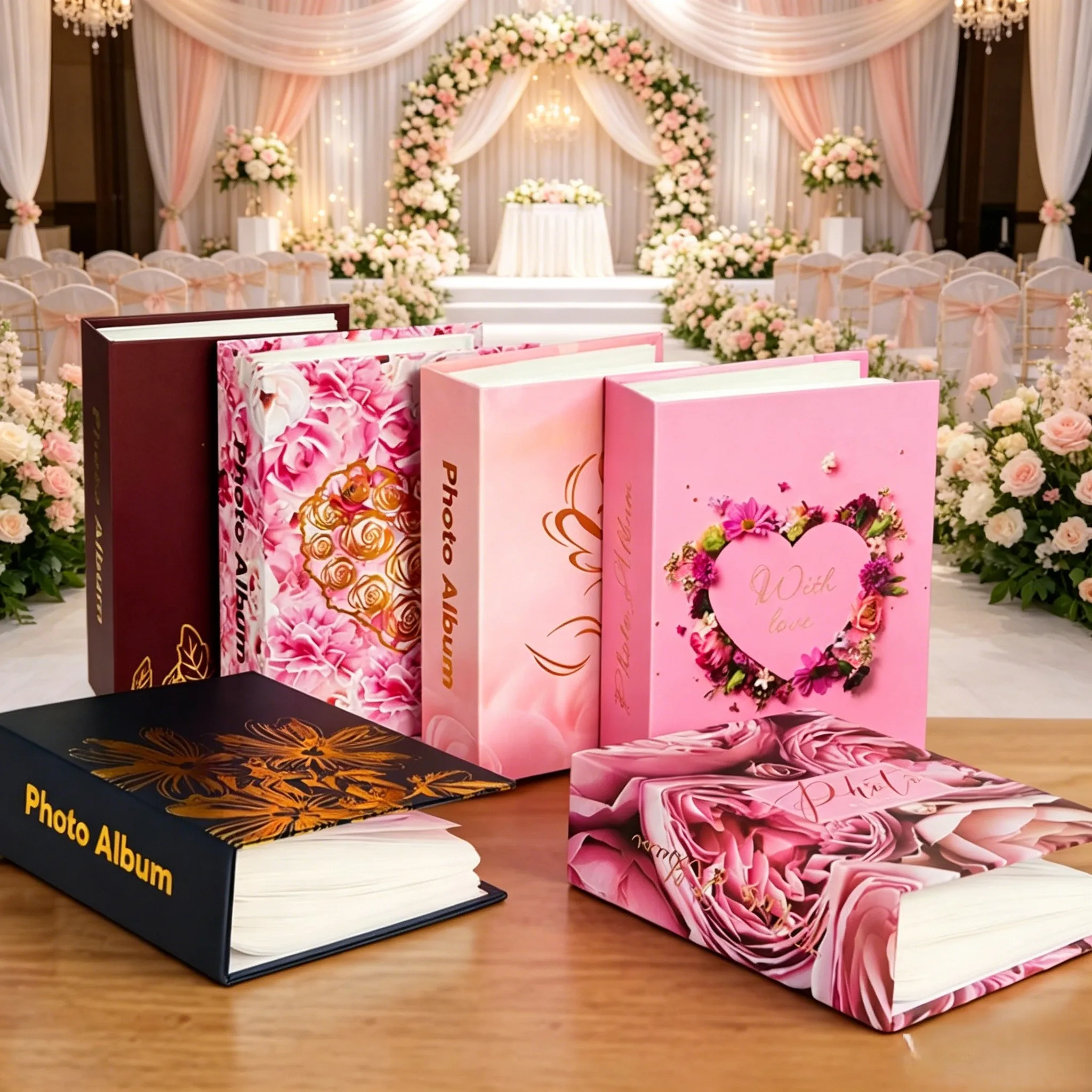 Mini Flower Series Photo Album, holds 100 pieces of 6-inch photos, suitable for family, wedding, graduation season and more.