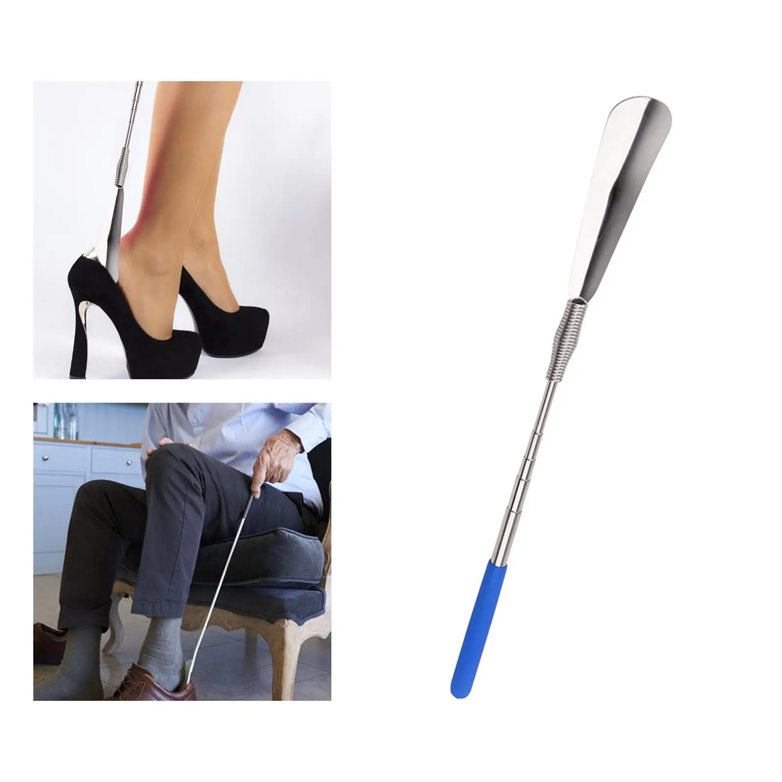 Telescopic Shoe, Professional Stainless Extended Adjustable Shoe for Seniors Kids Disabled Grandparents view 4