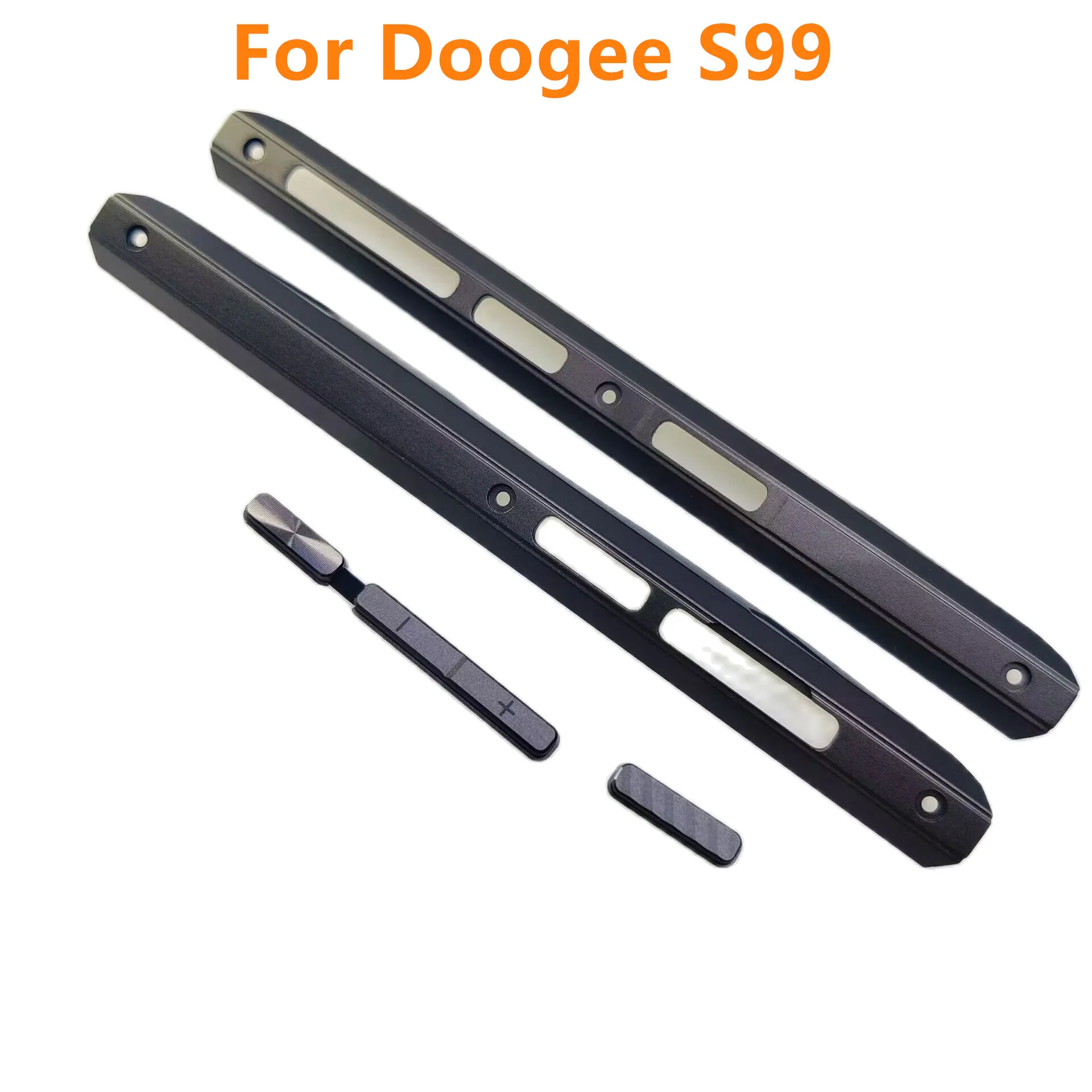 Para doogee s99 escudo do telefone celular lado médio caixas de metal quadro caso peças reparo pára-choques + volume energia botão contron