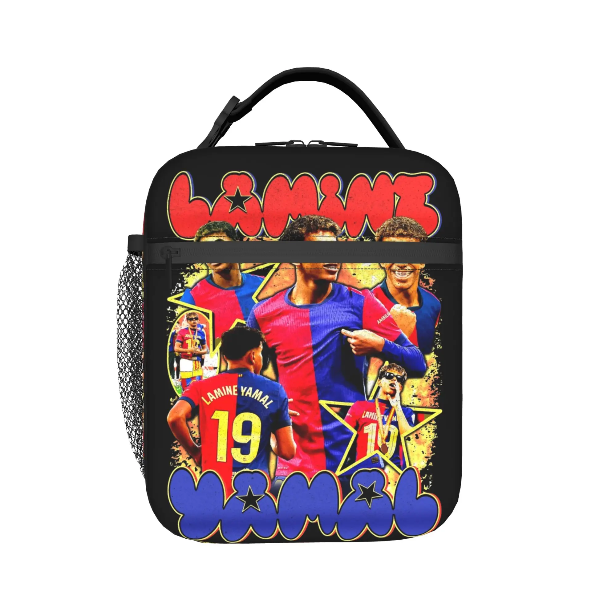 Lamine Y-Yamal Insulated Lunch Bags Thermal Bag Reusable,Meal Container  Soccer High Capacity Lunch Box Tote Work  Travel