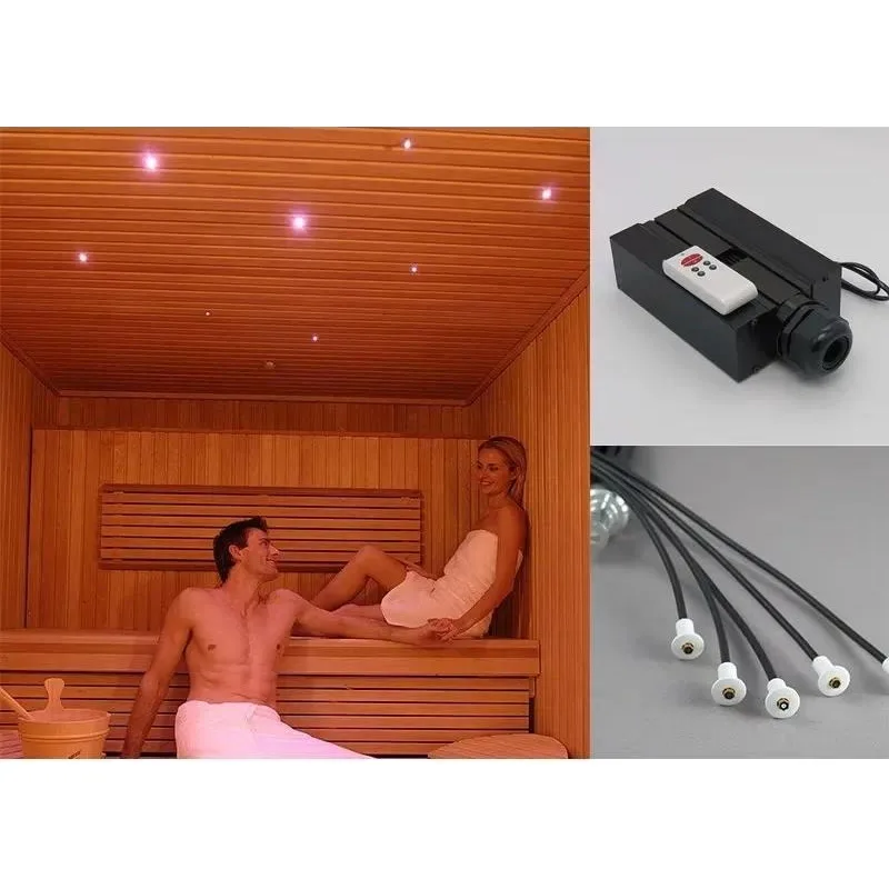 Sauna Room Sheathed Fiber Optic Star Lighting Kit For Crystal Star Ceiling SPA Decoration