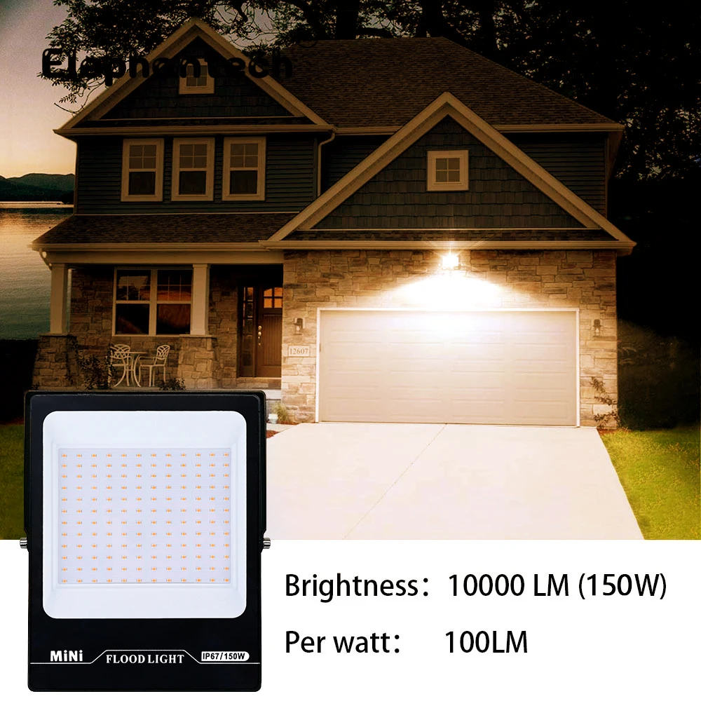 LED floodlight, lightweight, high brightness, energy-saving lamp IP67, stage, courtyard, indoor and outdoor lighting, floodlight