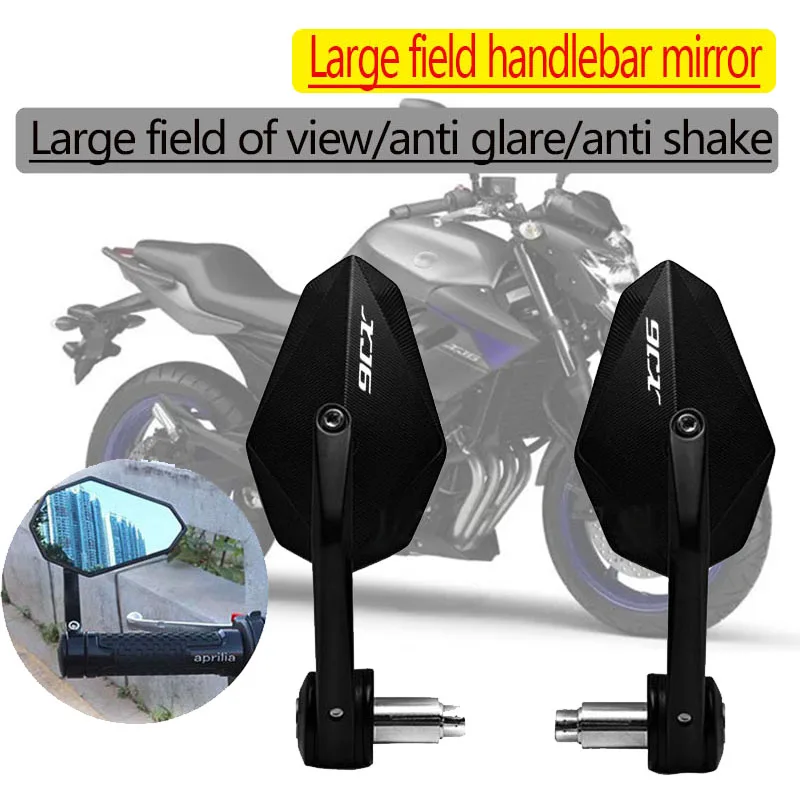 Para yamaha xj6 xj6f xj6n desvio novo padrão de alta qualidade da motocicleta cnc liga alumínio guiador espelho retrovisor com logotipo