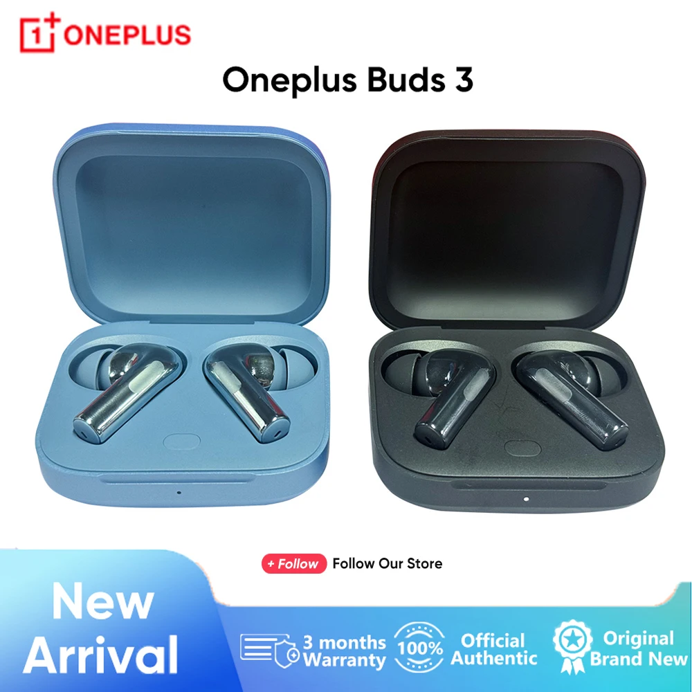 Беспроводные наушники Oneplus Buds 3, TWS наушники с активным шумоподавлением, Bluetooth 2024, 49 дБ, 44 часа автономной работы для Oneplus 12, 5,3