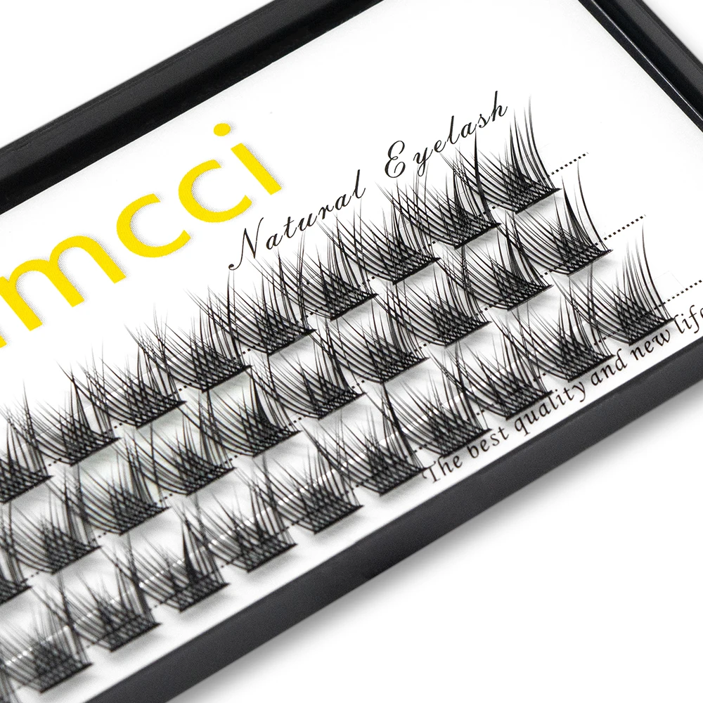 W03 36 Bundles Kimcci Mink Eyelash Extension Faux Mink Lashes Segmented False Bundles Eyelashes  Natural Easy to Operate Eyelash