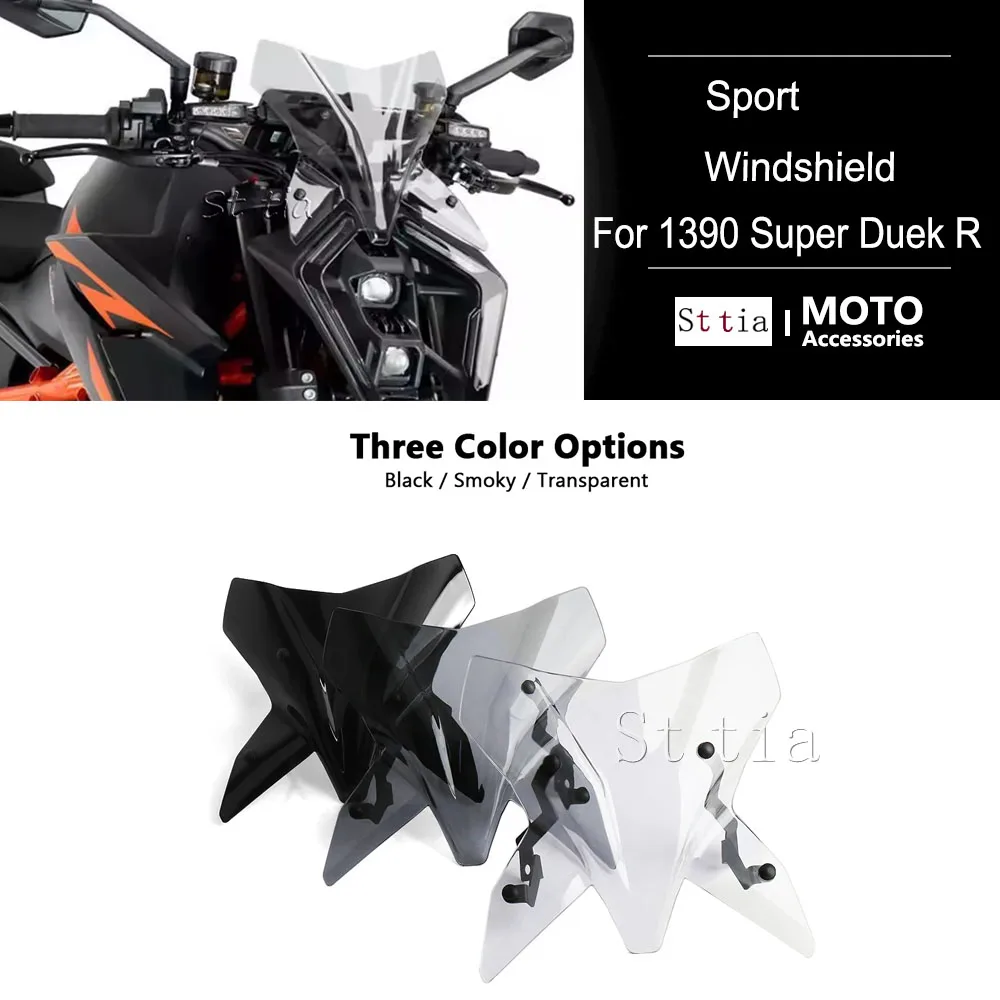 

New For 1390 Super Duke R EVO 2024 2025 Windshield Covers Motorcycle Accessories Windscreen 3 Color For 1390 Superduke R