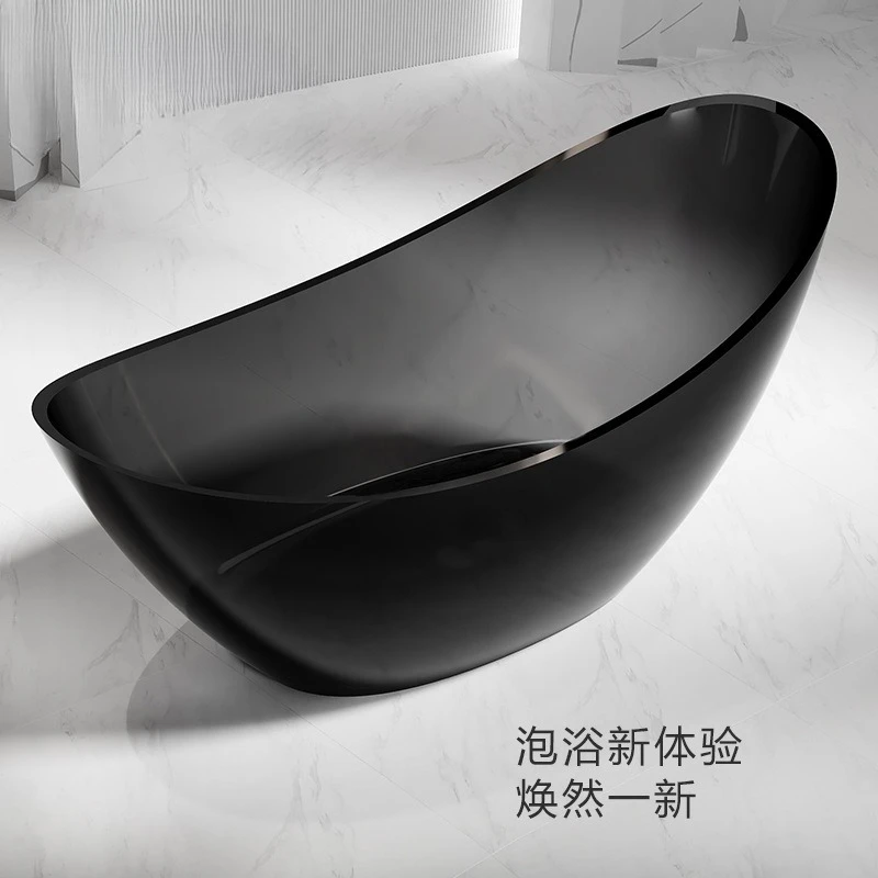 Transparent resin bathtub Household freestanding moon-shaped, hotel homestay, colored bathtub