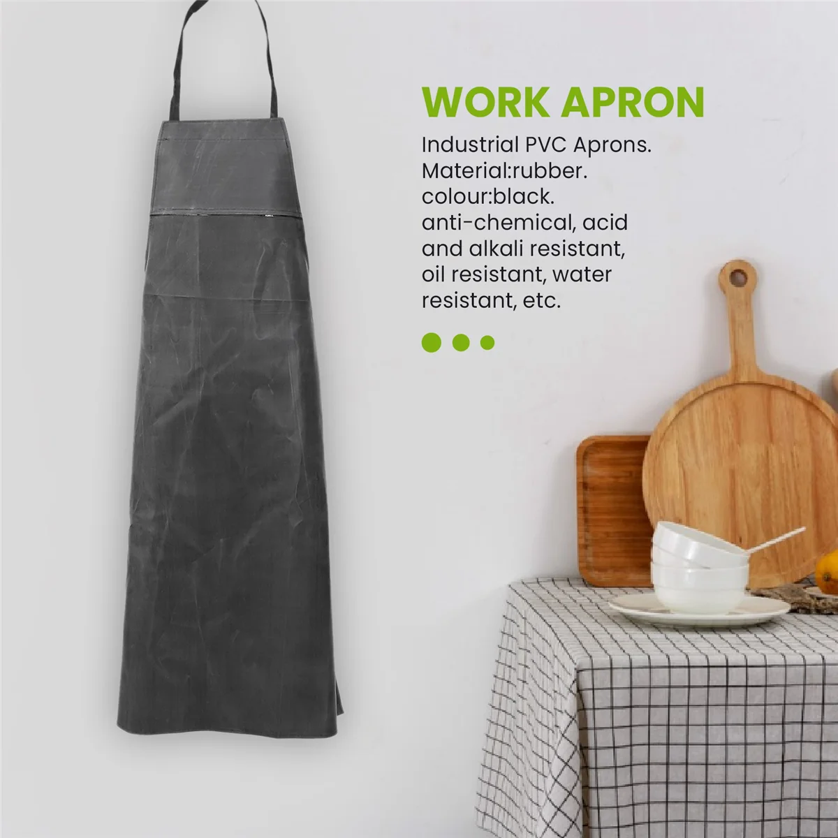 A008 Wytrzymały, wodoodporny fartuch gumowy winylowy, przemysłowe fartuchy z PVC, regulowany fartuch gumowy rzeźniczy dla mężczyzn