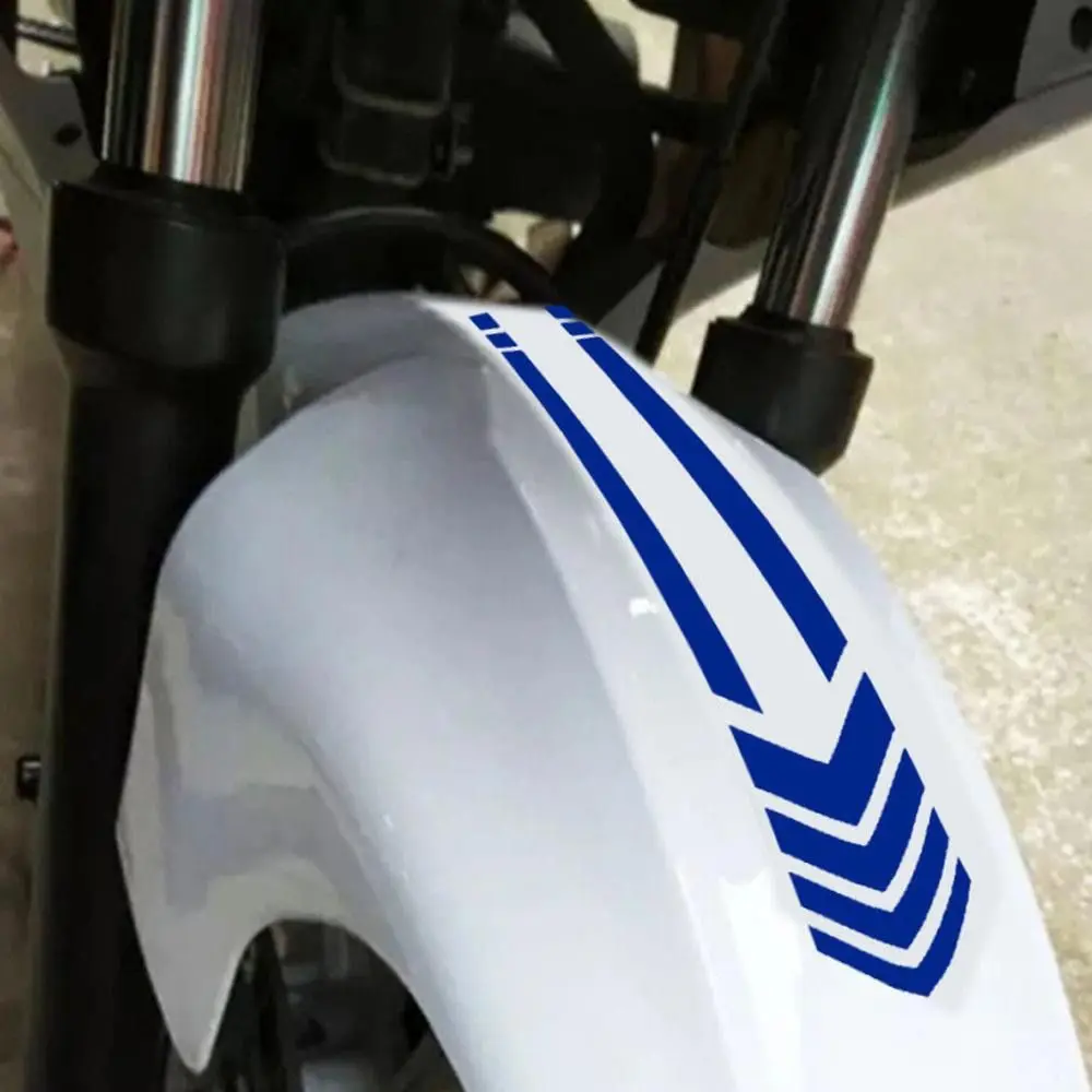 คําเตือนความปลอดภัยในการขับขี่รถมอเตอร์ไซด์สกู๊ตเตอร์ลูกศรลาย Fender Decals Refit อุปกรณ์เสริมรถจักรยานยนต์สติกเกอร์สะท้อนแสง
