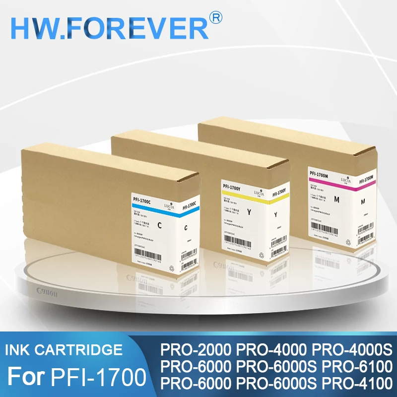 High Quality For Canon 700ML PFI-1700 Original Ink Cartridge For imagePROGRAF PRO-2000 PRO-4000 PRO-4000S PRO-6000S Ink Tank