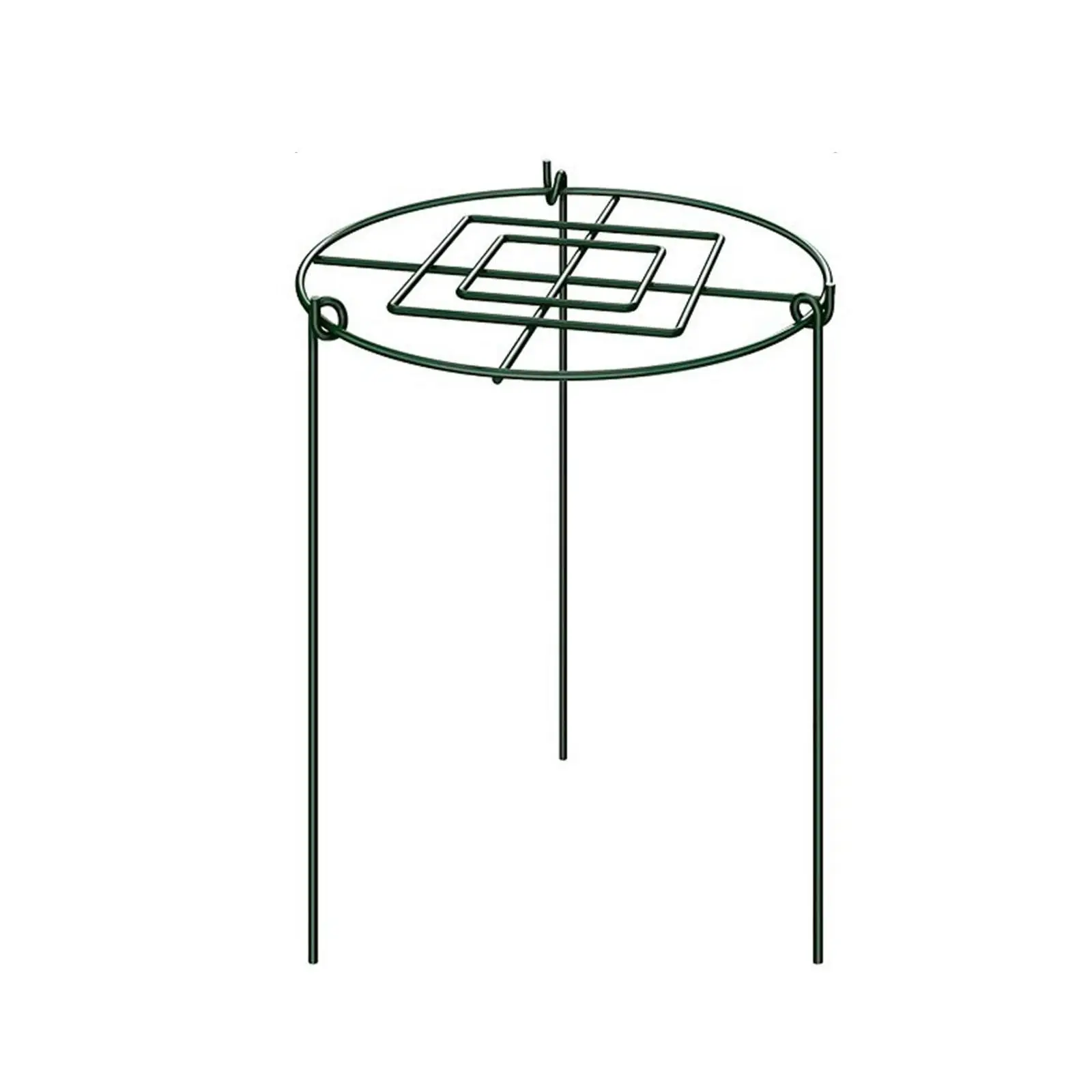 3x Peony Support Cage Stakes Grow through Hoops Rust Resistant Plant Support Rings for Roses Heavy Blossom Strawberry Dahlia