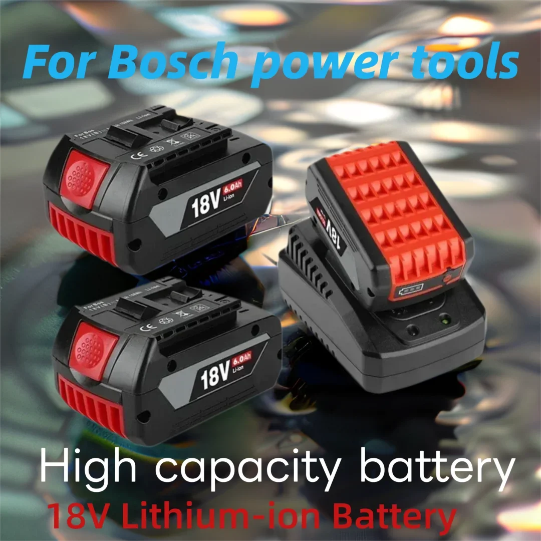 

For Original-Bosch 18V Portable Backup Professional Cordless Tool, 18V 6000mAh Replacement Power Tool Battery BAT609 BAT618