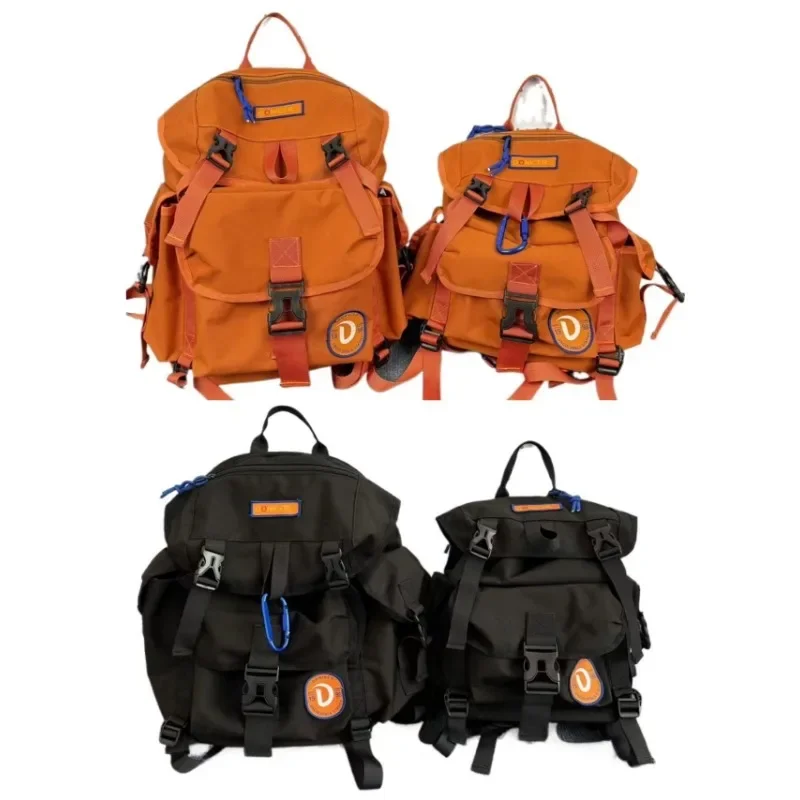 Nylon Shine Orange High Quality Backpacks String Water Proof Large Capacity Casual Outdoor Bags for Unisex 2024 New Hot Sale