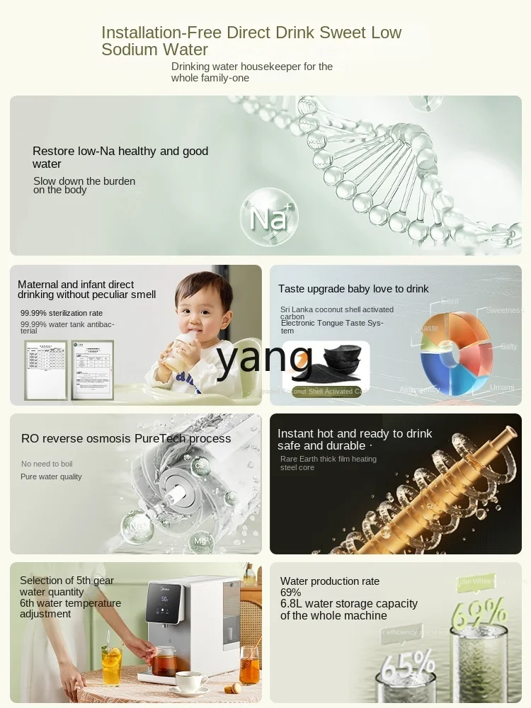 LMM Household Water Purifier Filter Desktop Instant Water Dispenser