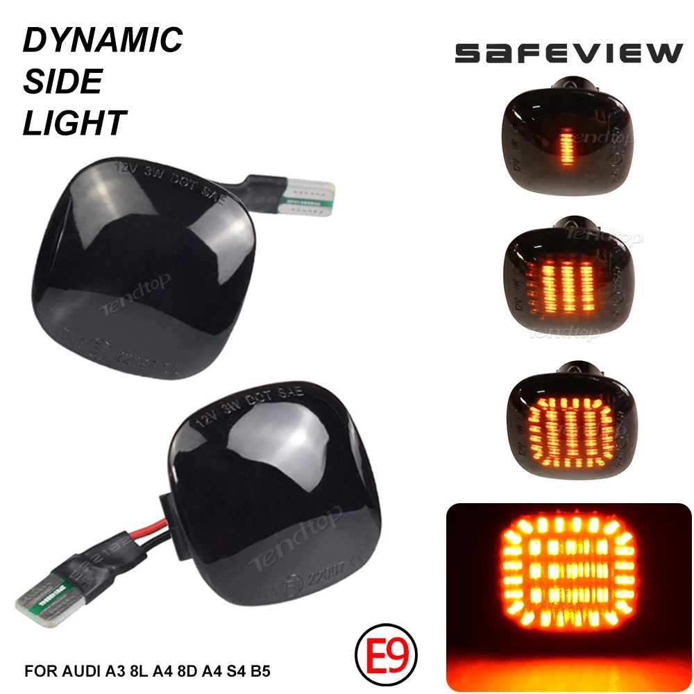 Dynamic Side Marker Light LED Turn Signal Sequential Blinker For Skoda Fabia Octavia MK1 Mk2 For Audi A3 A4 B5 A8 For SEAT