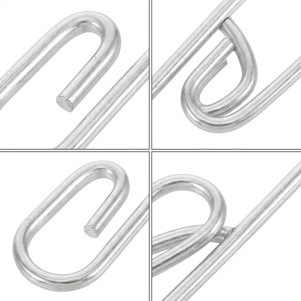 50 Pack U Shape Curtain Hooks Rustproof Thick Metal for Drapery Pleats Header Tape Installation Home Renovation