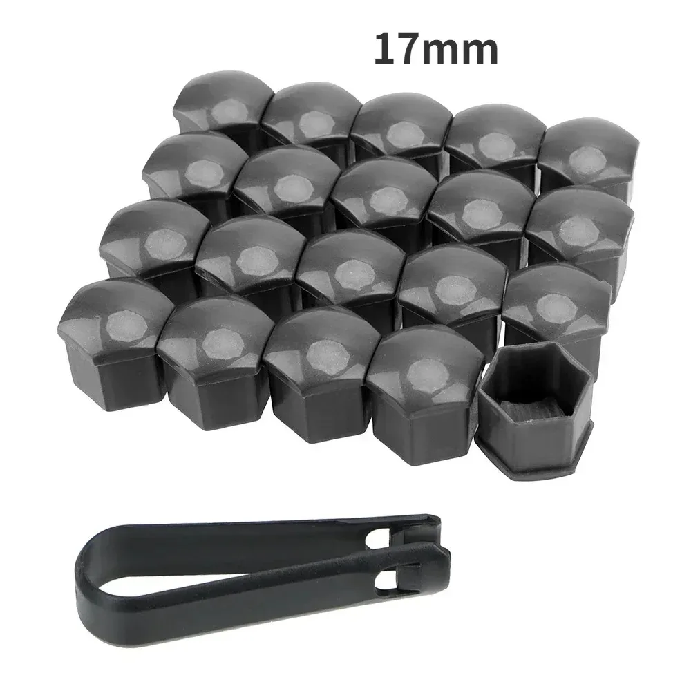 Tapas de tuercas de rueda de coche, cubiertas de protección, tapas antioxidantes, cubierta de tornillo de cubo automático, perno de tuerca de neumático de coche, decoración Exterior 19/17mm 20 unids/set