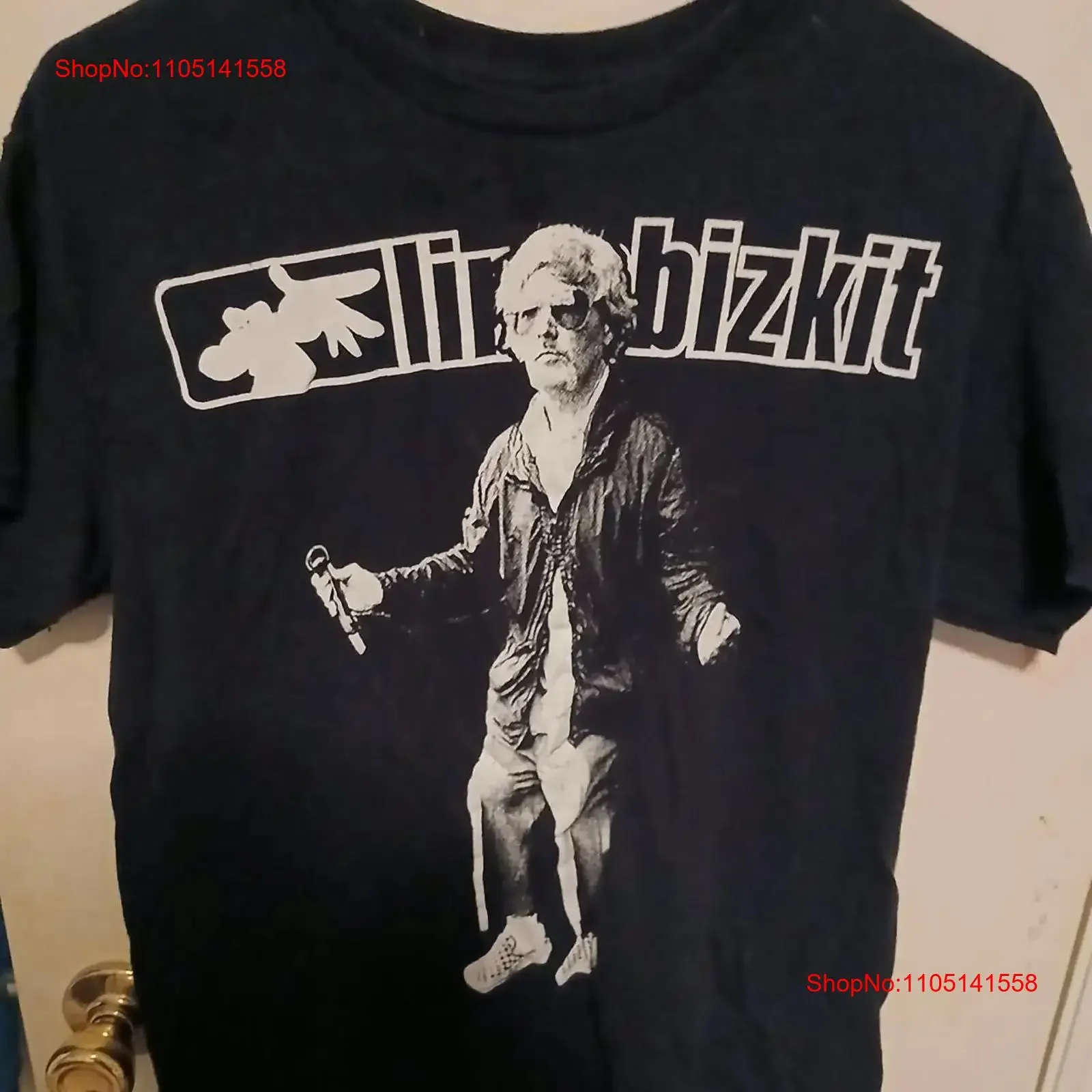 Remake limp bizkit rock short sleeve black color retro shirt KV33330 vintage Washed Unisex Slightly fashion Stylish Comfortable