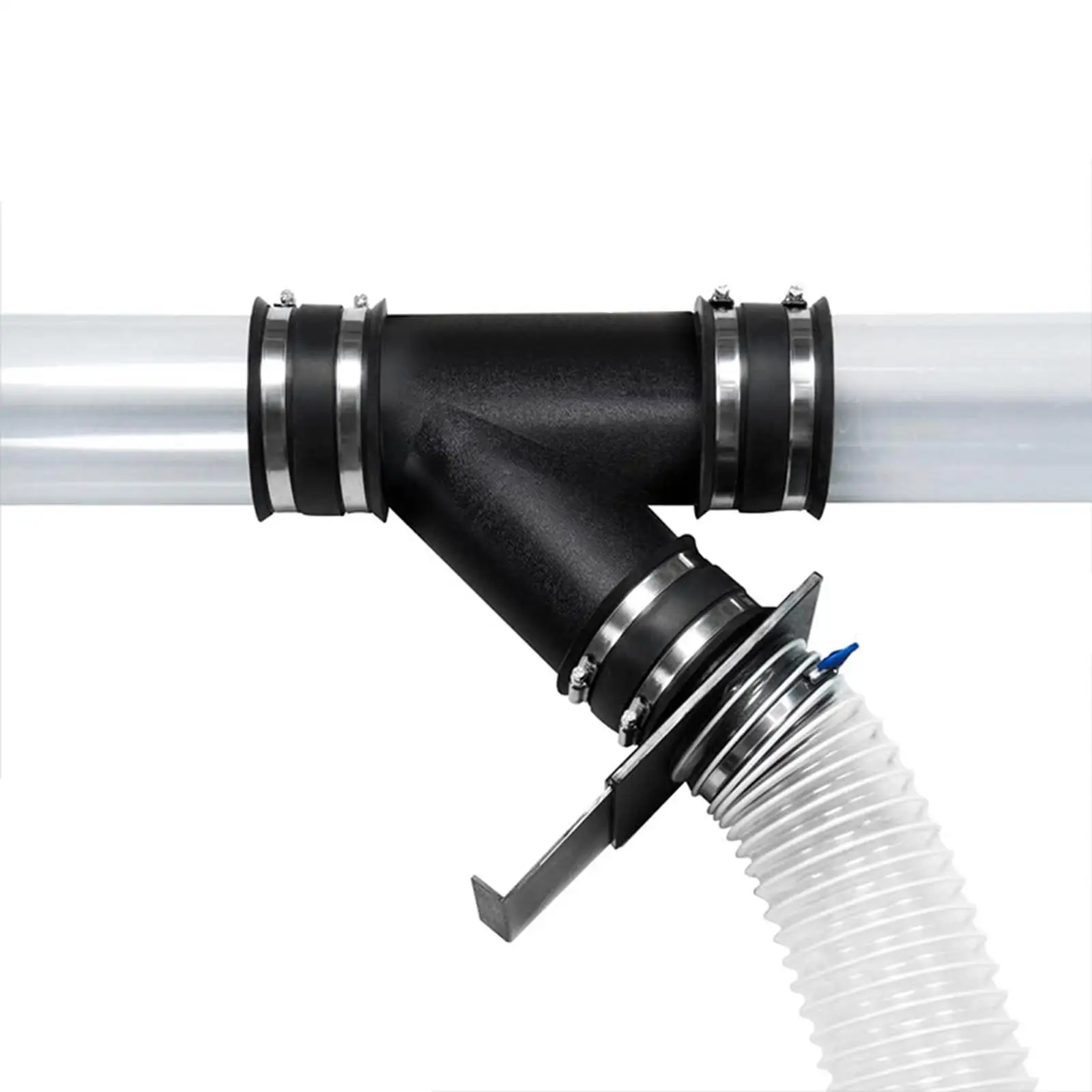 

Woodworking Dust Collection Fitting Flexible Rubber Hose Connector Secure Coupling with Clamps for Plumbing and Piping Systems
