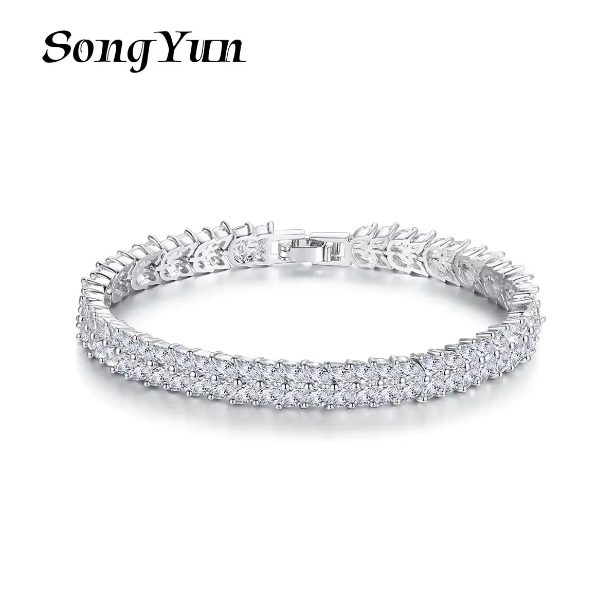

SYYG Jewelry MHT Quality Brass Bracelet Bangle Charm CZ 7A Zircon Premium Jewelry Elegant Jewelry Women Bracelets Jewelry