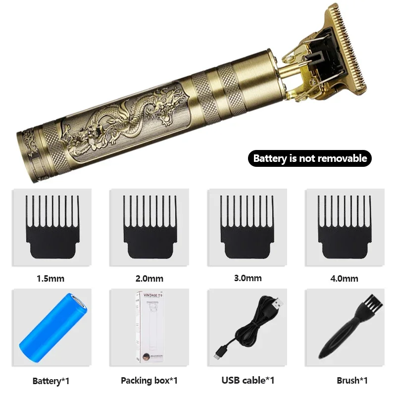 2021 USB T9 Hair Clipper Professional Electric Trimmer Beard Shaver 0mm - Men Hair Cutting Machine