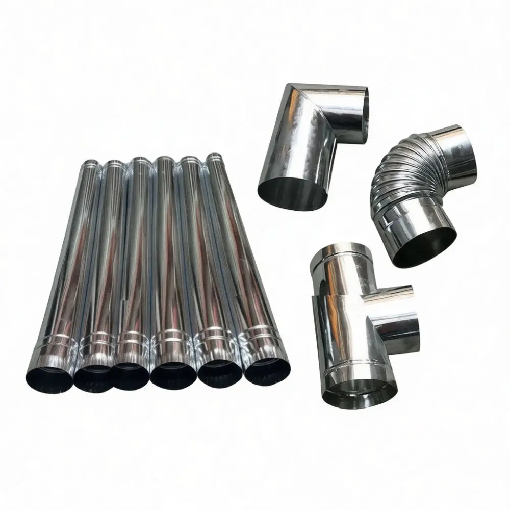 High Strength Stove Flue Vent Pipe Extension Chimney Ducting Connector For Rural Wood Stove Heating Fireplace System