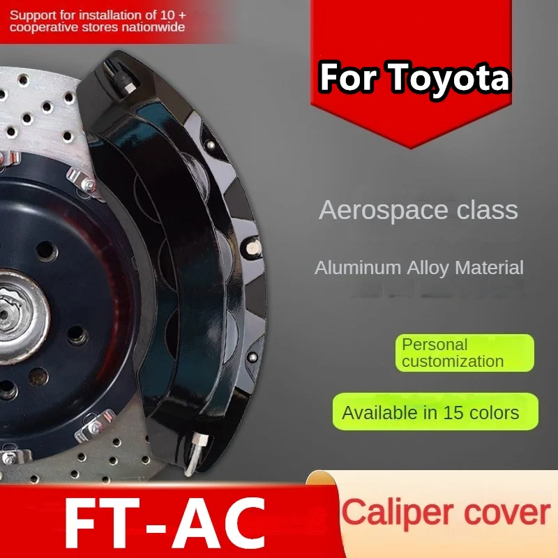 For Toyota FT-AC Car Brake Caliper Cover Front Rear 3D Aluminum Metal Kit Fit FTAC 2017 2018 2019