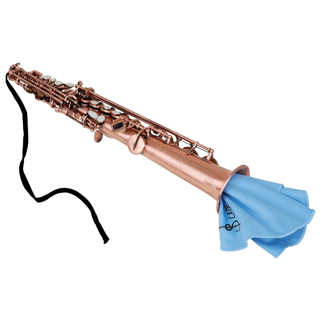 Saxophone Cleaning Swab Butterfly Shaped Tube Cleaning Cloth Blue Cotton Material Tube Music Universal Accessories&Parts
