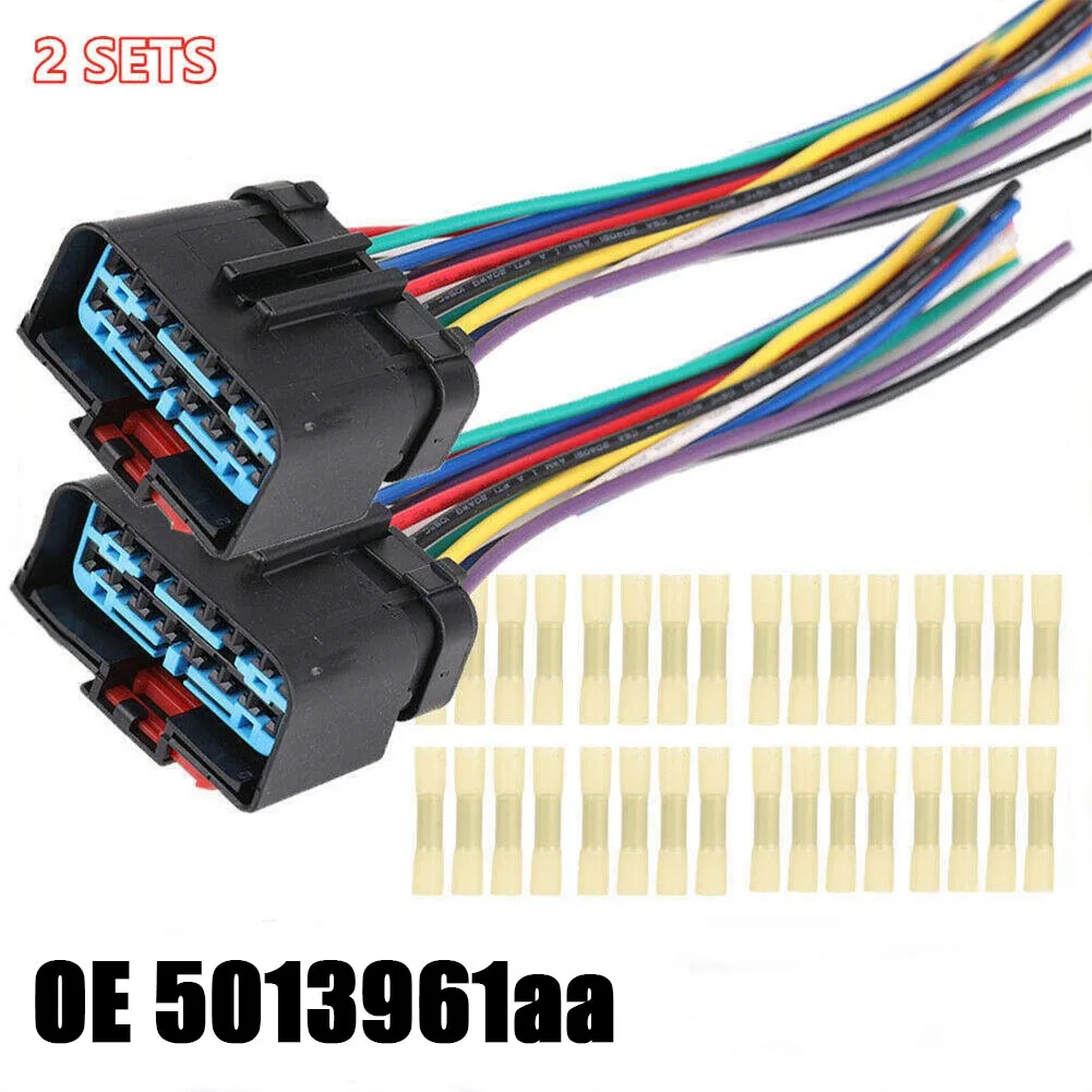 2Pcs For Jeep Door Harness Connector Wiring Pigtail Grand Cherokee WJ Wrangler 5013961AA For Cherokee 2004 Laredo Sport Utility