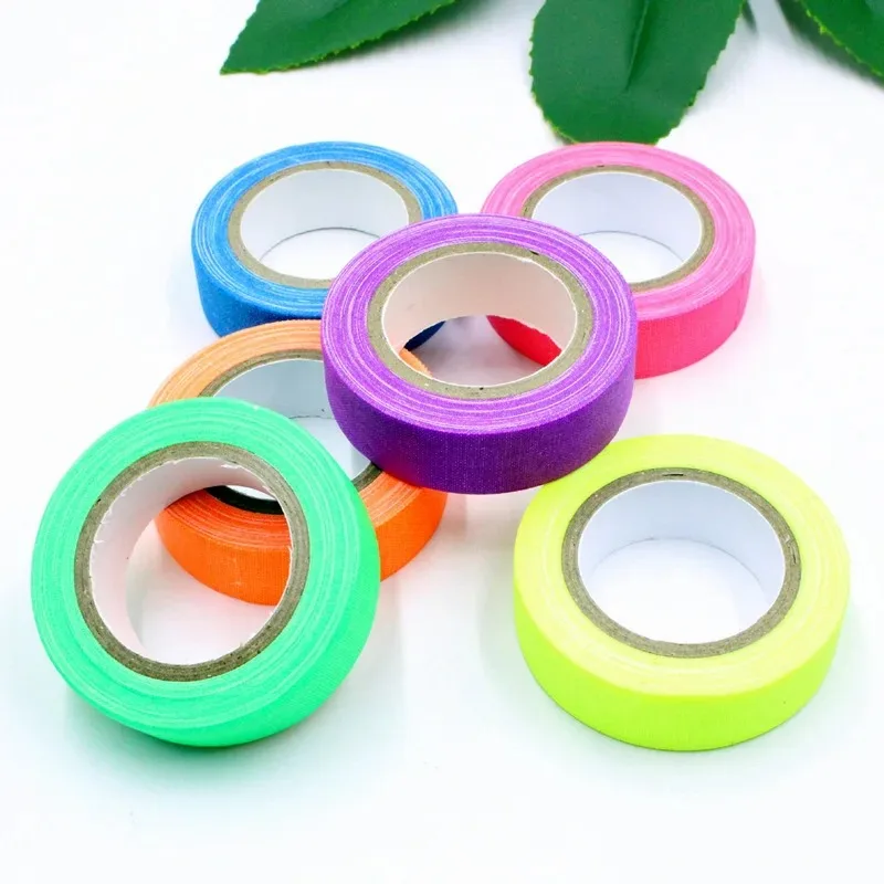 5m Rolls of Fluorescent Cloth-Based Tape, Width 1.5cm Mm, Suitable for Parties, Stage Decorations, and Can Also Be Used in Everyday Household Settings