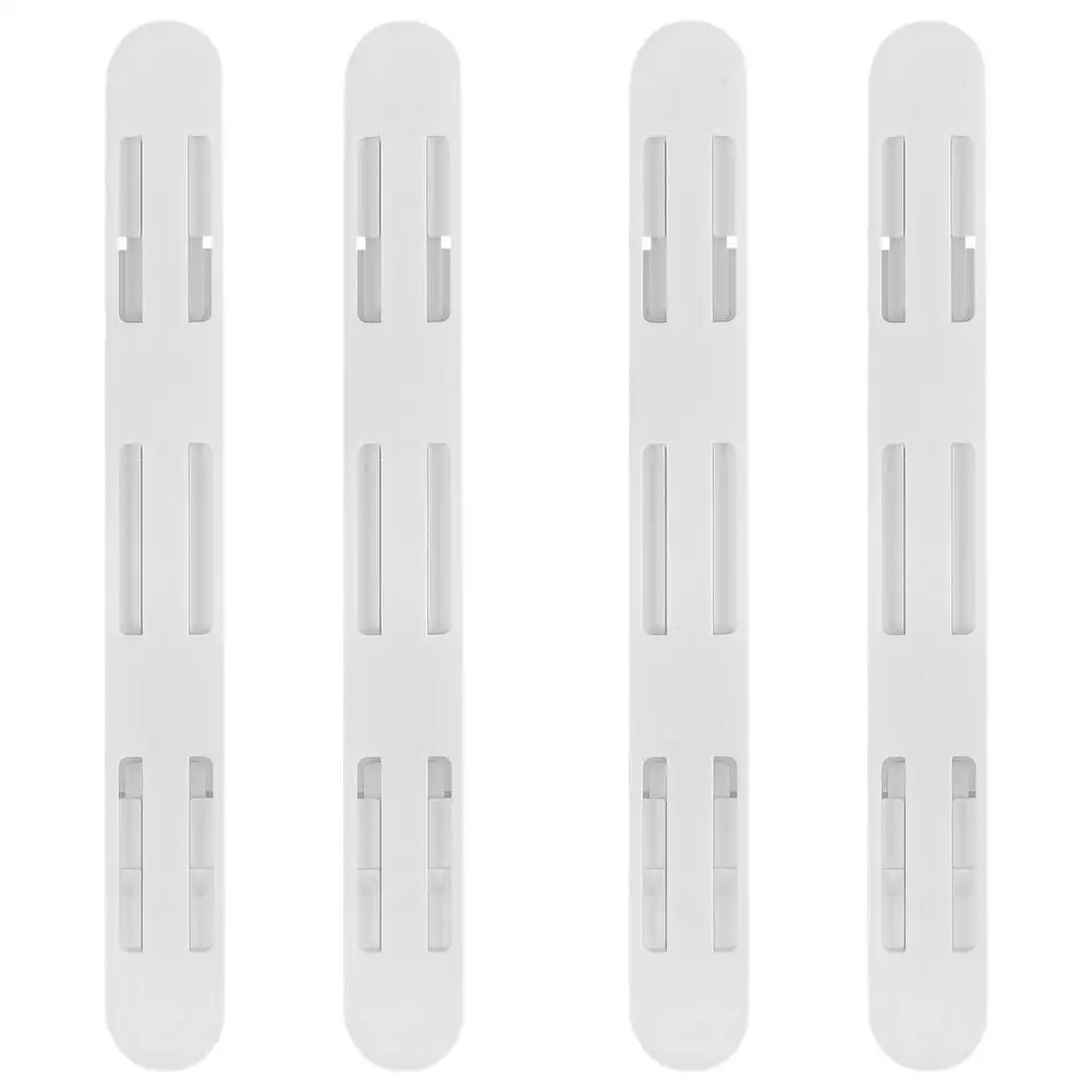 

4 Pcs Slide Rail Storage Box Drawer Adhesive Sliders for Cabinets White Heavy Duty