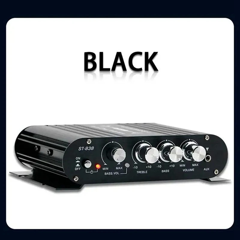 Miniamplificador de Audio Digital para coche, amplificador estéreo de luz azul para cine en casa, Club, fiesta, música, 200W, X2