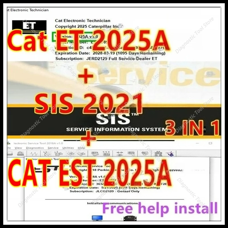 

Программное обеспечение 3-в-1: Cat ET 2025A (электронный техник) + SIS 2021 для Red Cat + Cat Perkins EST 2025A, быстрая установка, удаленная помощь