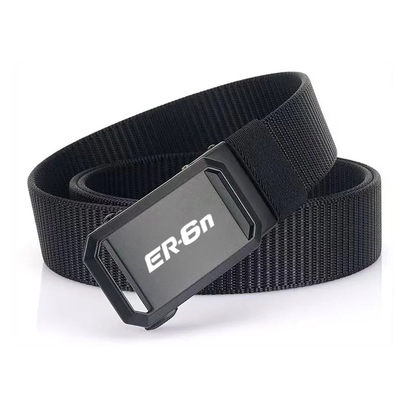 

For Kawasaki ER6N ER-6N er6n Motorcycle Tactical Belt Quick Release Outdoor Military Belt Soft Real Nylon Sports Accessories